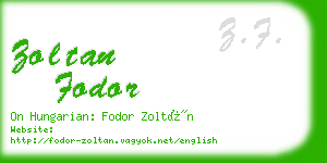 zoltan fodor business card